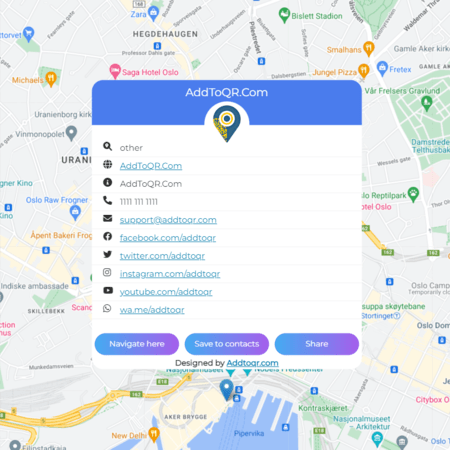AddToQR.com | Free Editable QR code Generator for your contact and business information